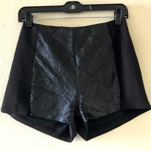Black mini shorts
